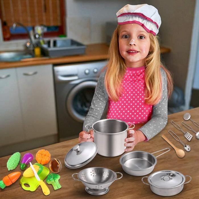 EFO SHM Accessoire Cuisine Enfant, avec Pots et Casseroles en