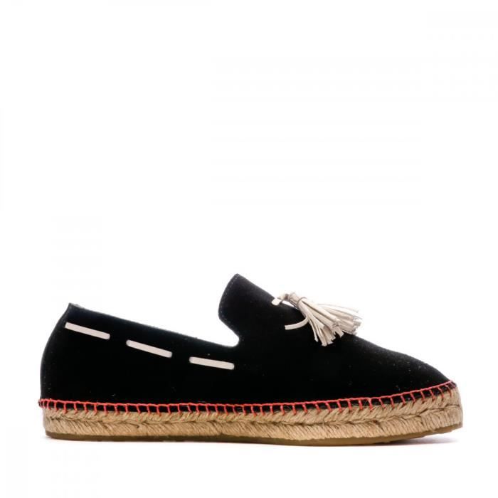 Espadrilles Homme Noires CR7 Granada Tige en Daim Style Mocassin a Gland Black Cdiscount Chaussures