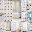 180*180cm - Rideau de douche lavable pour salle de bain au design moderne et imprimé chat-2