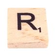100 tuiles de Scrabble en bois noir chiffres de lettres pour les alphabets en bois d'artisanat - PAS-2
