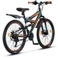 Vélo tout terrain Licorne Bike Strong 2D - Schwarz/Blau/Orange - 26", 27,5", 29"-2