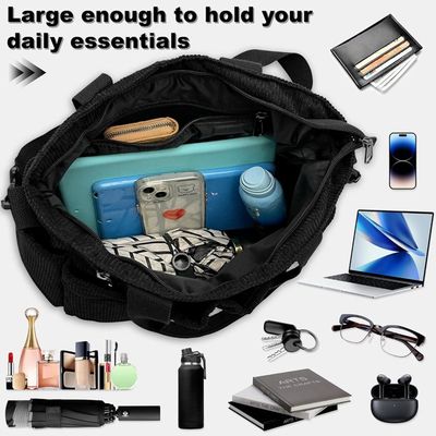 Sac Fourre-tout En Velours Côtelé - Pour Femme Et Homme, Multi-poches - Idéal Voyage, Travail, Quotidien