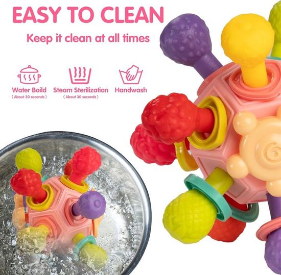 Felly Jouet Montessori Carottes - 9 Pièces En Tissu, Boîte 15,5 Cm, Motricité Fine, Reconnaissance Couleurs, Dès 6 Mois