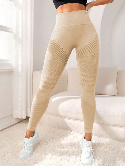 Legging Sport Femme Taille Haute 3/4 PASUDA – Push Up Anti-Cellulite, Compression Opaque, Yoga Fitness Gym Course