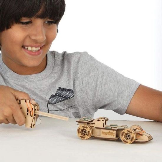 Voiture de course propulsée - maquette en bois enfant - Jouets par univers  - Jeux de construction - Maquettes pour enfant - Cdiscount Jeux - Jouets