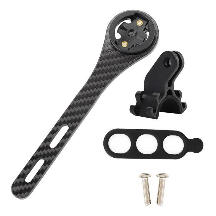 Eddwiin Support D'ordinateur De Vélo - En Fibre De Carbone, Compatible Garmin Et Bryton - Se Fixe Sur Guidon Intégré - Support Aussi Pour GoPro Et éclairage