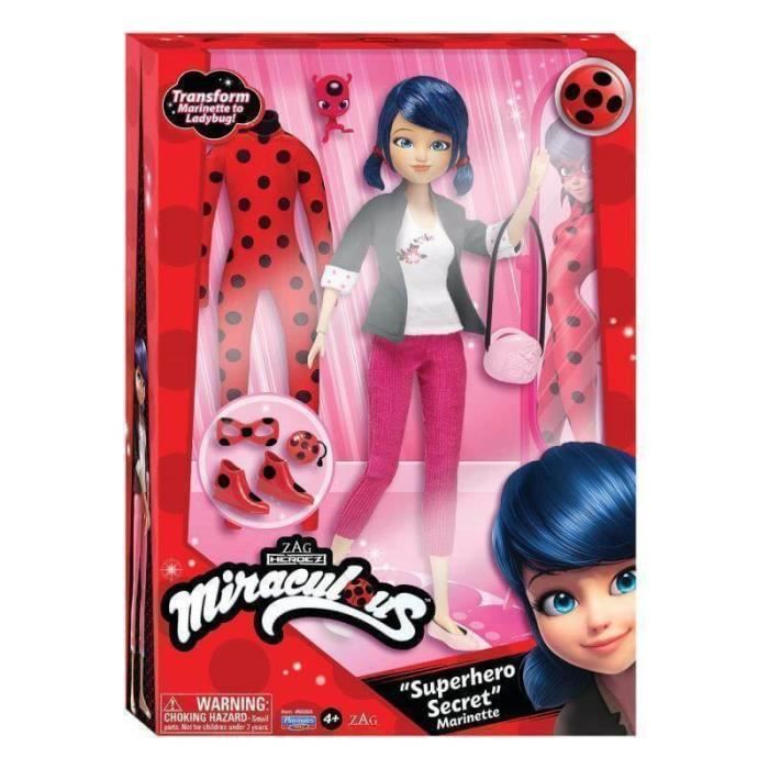 Poupée Ladybug 26 cm - Miraculous le film Bandai : King Jouet, Barbie et  poupées mannequin Bandai - Poupées Poupons
