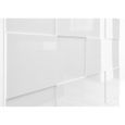 Buffet 3 portes 181 cm - Blanc laqué brillant - Style contemporain - MILANO-3