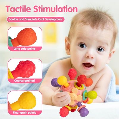 Felly Jouet Montessori Carottes - 9 Pièces En Tissu, Boîte 15,5 Cm, Motricité Fine, Reconnaissance Couleurs, Dès 6 Mois