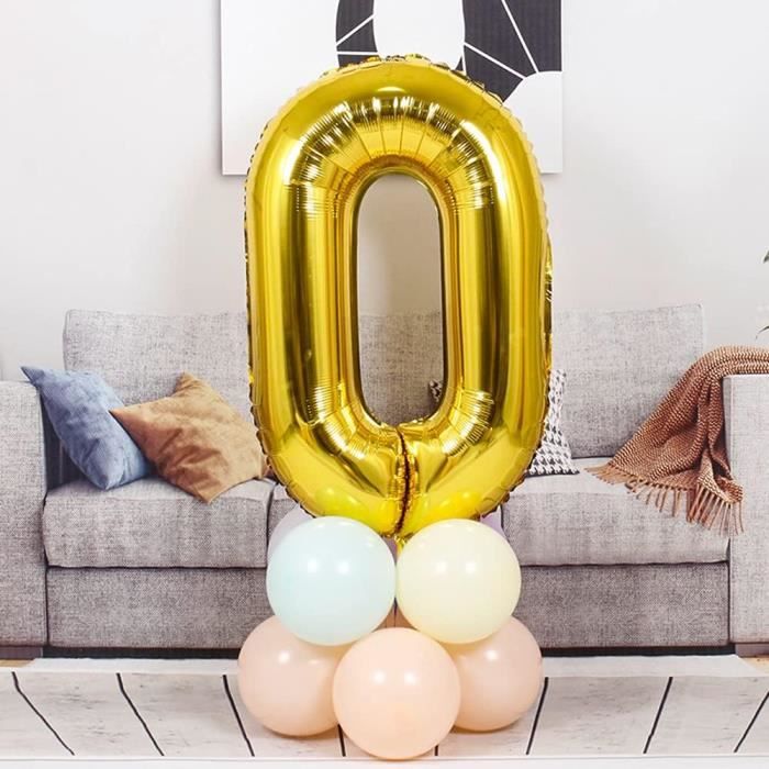 Ballon Chiffre 24 Rose Doré Géant – 100 Cm – Déco Anniversaire, Mariage, Fête