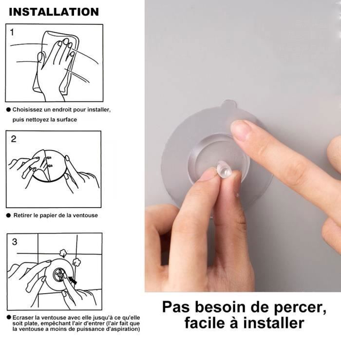 Étagère Salle De Bain Sans Perçage - Ventouse Puissante | Rangement Douche Anti-rouille, Installation Rapide