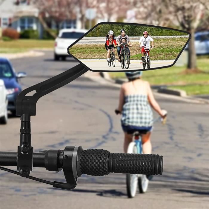 2 Rétroviseurs Vélo Réglables 360° - Pour Guidons 22-25mm - Vélo, Trottinette, Moto