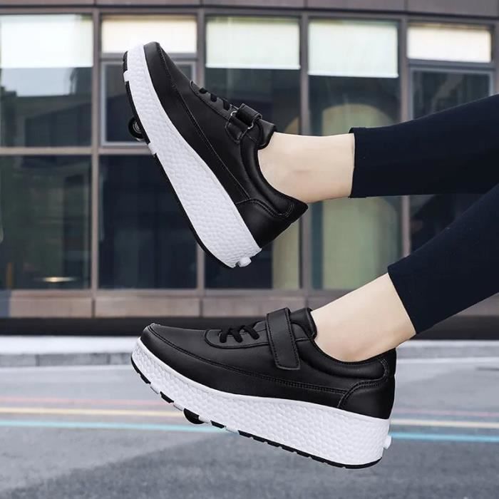 Chaussures de sport roulettes pour enfants YTi Noir