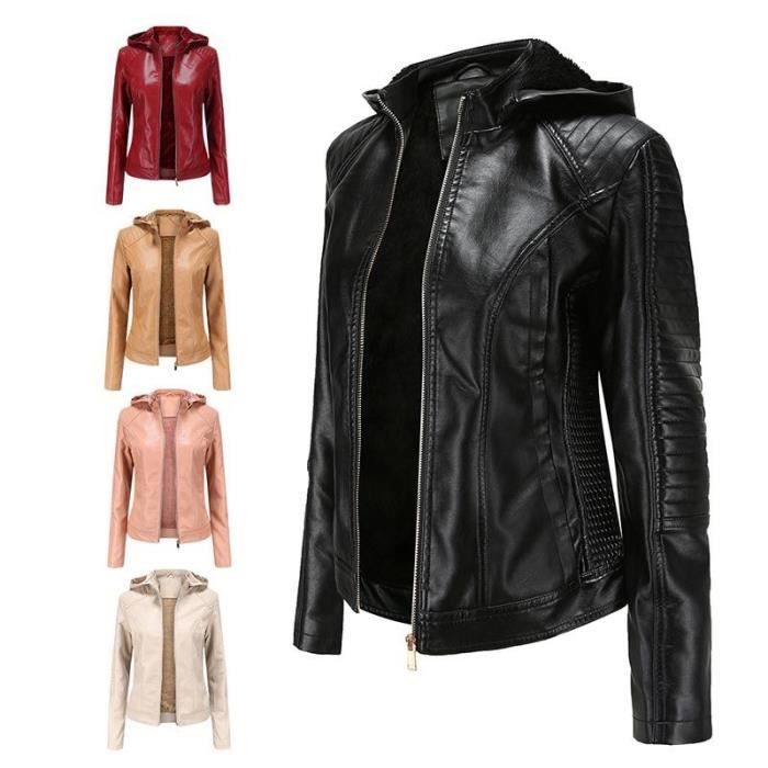 Blouson cuir hiver femme clearance