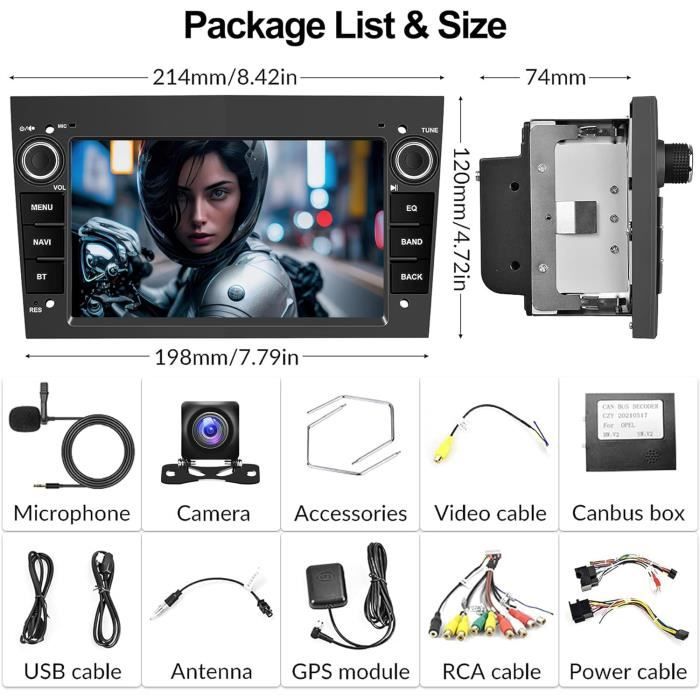 Android 15 Autoradio Voor Opel Corsa D, Astra H, Zafira B, Meriva, Vivaro, Combo – 7 Inch HD Touchscreen, Draadloos CarPlay, Android Auto, GPS, DSP, WiFi, Incl. Achteruitrijcamera En CANBUS 2 miniatura