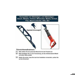 Lame De Scie Sabre BGTEC Pour Métal épais - Carbure Tungstène, 152 Mm, 8 TPI, Coupe Acier Allié Et Barres (1 Pièce)