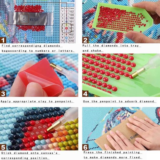 Kit Broderie Diamant Plumes 30x60cm - Peinture Diamant 5D - Toile Collante Complète
