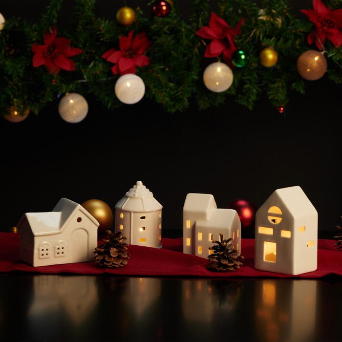 Photophore Gonk En Céramique Rouge Et Gris – Décoration De