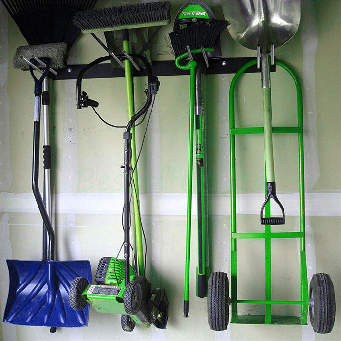 Organisateur Mural Outils Garage/jardin 172 Cm - En Métal, Réglable, Avec Crochets L Et S (charge 30 Kg Max) - 14