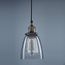 Industriel Style Simple Abat-jour en Verre Lampe Luminaire Suspension Edison Ampoule R/étro E27 Verre Transparent Gris