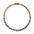 IRREVERSIBLE BIJOUX Collier ambre et lapis lazulis - Bébé-Nourrisson - Pierres naturelles -Apaise et soulage bébé -Lithothérapie -Bienfaits -Idée cadeau
