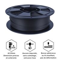 Filament PLA MAT pour imprimante 3D G3D PRO® 1,75mm Noir 0,5 kg