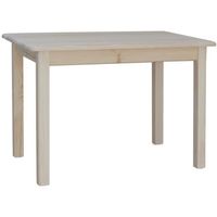 Table rectangulaire BRUT 80 x 60 cm - Bois de pin - Laqué - Gris - Meuble de cuisine