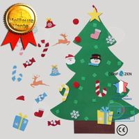 C®  Ensemble d'arbre de Noël en feutre avec 26 ornements détachables Cadeaux de Noël pour les enfants Décoration murale