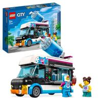 LEGO® City 60384 Le Camion à Granités du Pingouin, Jouet Camion Enfants 5 Ans, avec Figurines