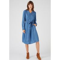 Robe - Damart - Robe fibres lyocell Tencel(TM) - Bleu Denim Clair
