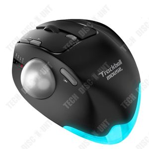 Souris Sans Fil Trackball Ergonomique - 2,4 GHz, DPI Réglable 800-1600 - Pour Droitiers & Gauchers