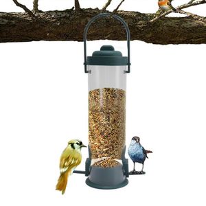 MANGEOIRE - TRÉMIE Mangeoire pour oiseaux 2 Set Bird Tube Feeder Plastic Transparent Hanging Finch Feeder Décoration de jardin avec 2 évents 2 10698