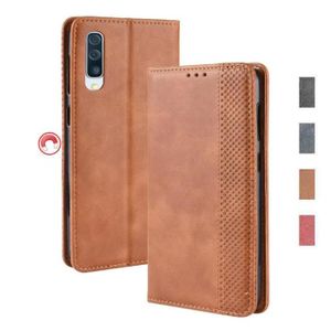 magn/étique Antichoc Folio Housse avec Emplacements de Cartes Leather Case,Blue Leather Housse /Étui en Cuir /à Rabat Portefeuille Wallet Case FindaGift Samsung Galaxy A40 Flip Coque