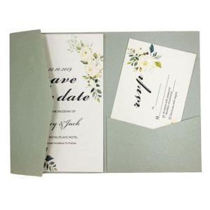 Cartes d'invitation mariage fe113e avec enveloppe Mariage CARTE POSTALE INVITATION