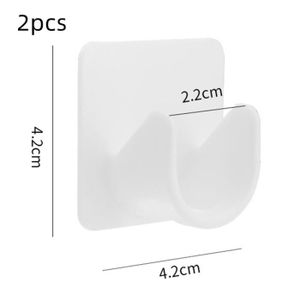 VENTOUSE - CROCHET couleur 2pcs-4.2cm Support de barre de rideau de d