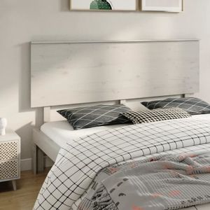 TÊTE DE LIT Tête de lit en bois massif de pin - YOSOO - Blanc - 184x6x82,5 cm