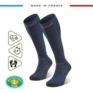 CHAUSSETTES DE RANDONNÉE Chaussettes de randonnée BV Sport Trek compression evo - bleu/rouge