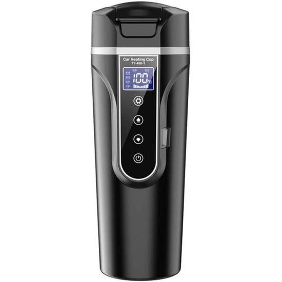 Bouilloire Électrique Voiture 12V/24V 500ml - Température Réglable Écran LCD