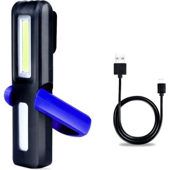 htbakoi Baladeuse LED Rechargeable, Lampe de Travail Portable LED  Rechargeable Puissante Lampe Aimantée COB 5 Modes avec Base Magnétique  [Grand, 2 Pièces] : : Auto et Moto