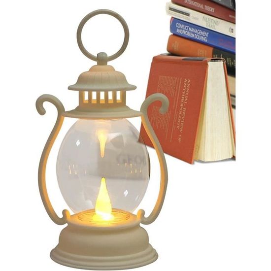 Lampe LED Simulation Charbon De Bois Avec Flamme - Lanterne Décorative Sans Flamme Pour Halloween, Camping, Ambiance - 10