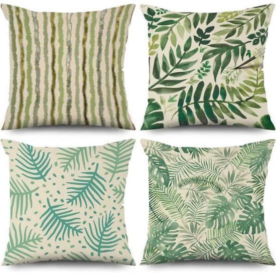 Lot De 2 Housses De Coussin 50x50 Cm Imperméables - Motif Fleur De Pavot Rouge, Polyester, Pour Intérieur/extérieur