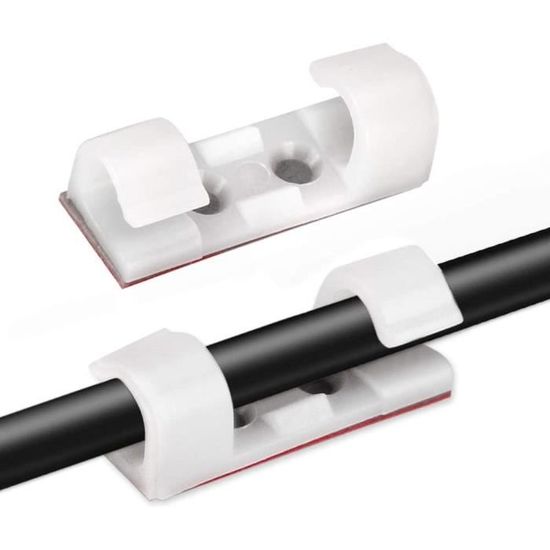 120PCS Clips Câbles, Attache Cable adhesif Rangement de Accroche Cable  Fixation Auto Collant, cavalier cable[S32] - Cdiscount Bricolage
