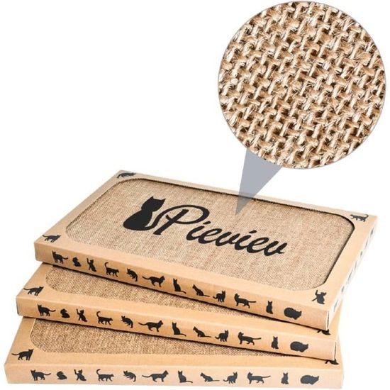 Griffoir pour Chat en sisal avec Herbe à Chat 44,5 x 25,9 x 3,5 cm (3 A633 Cdiscount Animalerie