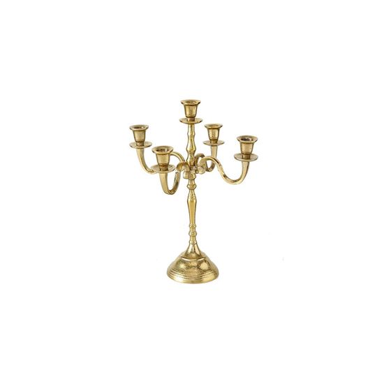 Chandelier Victoria 5 Bougies 40cm Couleur Or