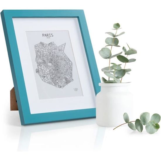 Cadres Photo RAFIYU 10x15cm - Lot De 2 En Bois MDF Avec Plexiglas - Suspension Ou Bureau