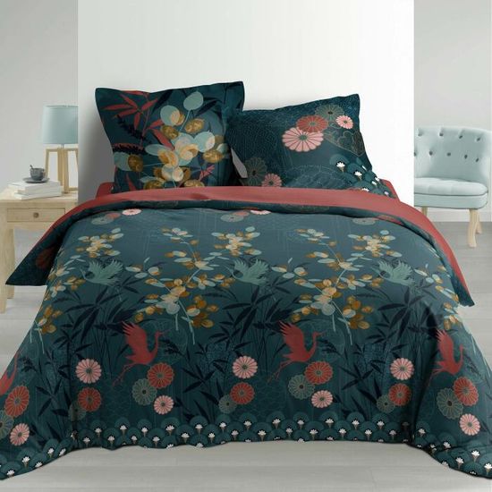 Parure De Lit 220x240 Adulte Douceur D'Intérieur - Parure De Lit 3 Pièces 240x220 Cm - 100% Coton Karaba Multicolore Ensemble Literie 3 Pièces