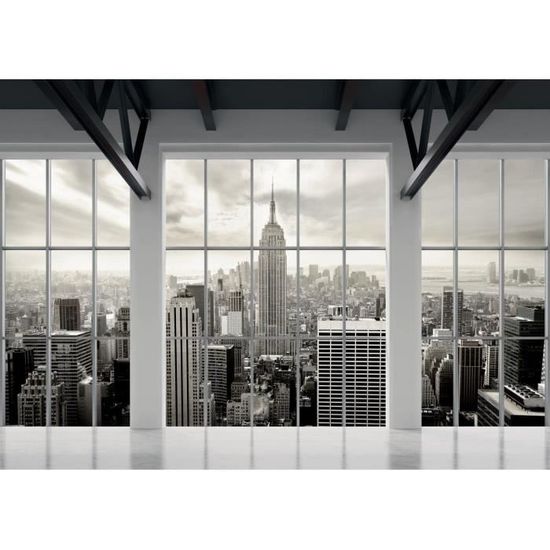 Papier peint pour porte new york : pont