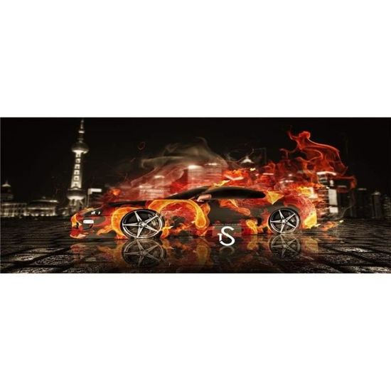 Peinture Diamant,5d Diamond Painting Kit Pour Adultes,Voiture De Course Bleue Square Broderie Diamant Painting Kit Complet,Point De Croix Broderie Artisanat Pour Home Décora Murale 80x120cm 32x48in