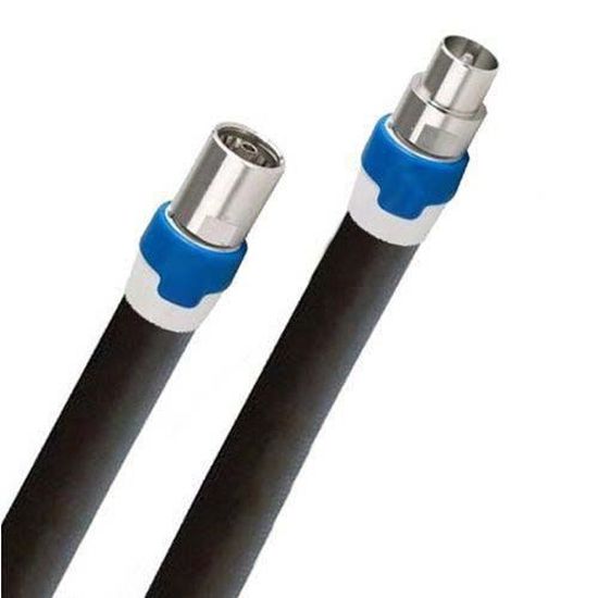 DeleyCON Câble Antenne TV Coaxial 1,5 M – Fiche TV Mâle Vers Prise Femelle, Blindage 100 DB, 4K Full HD HDTV, Connecteurs Métalliques Dorés