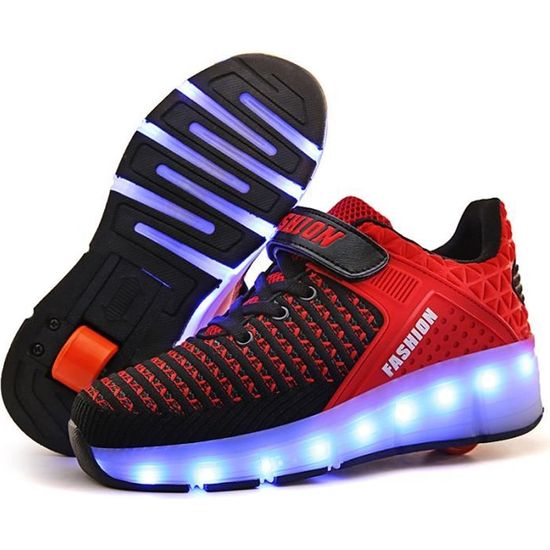Mode Baskets Enfants Chaussures à Roulettes Garçons Filles Sneakers Avec Roues Automatique De